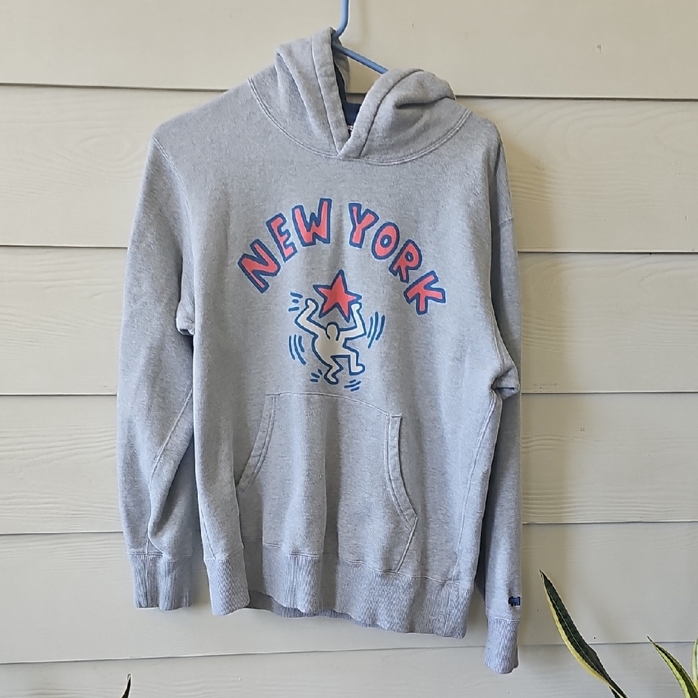 New York Graphic Keith haring Hooded Sweatshirt - Light Gray